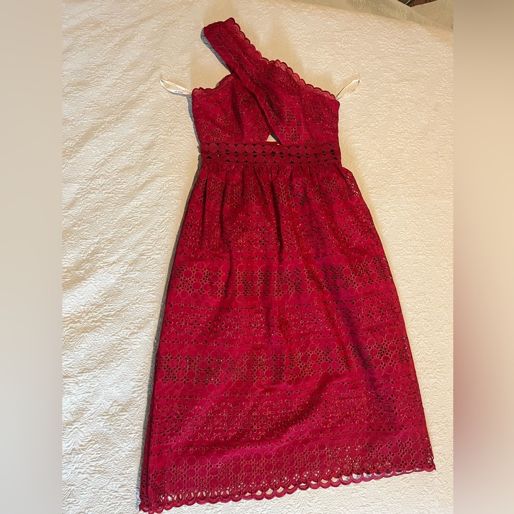 2018 Self-Portrait Midi Guipure Lace Dress